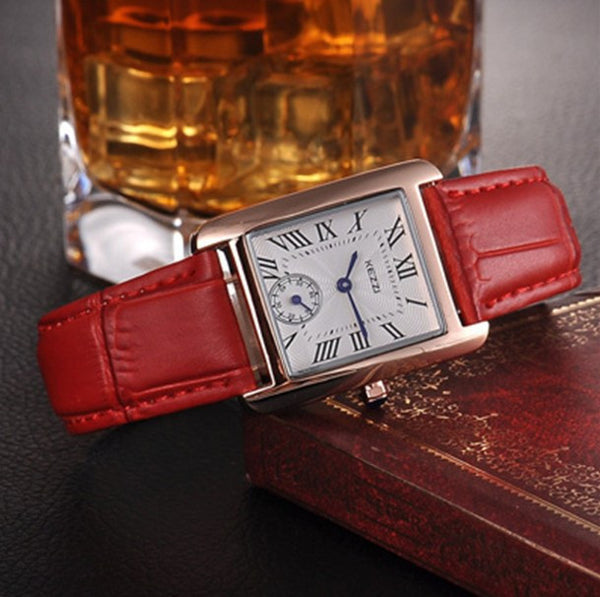 Leather Strap Fashion Gold Dress Watch